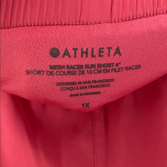 Athleta Mesh Racer Run Mid Rise 4 Short - Picture 2 of 5